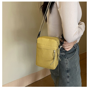Crossbody torba, ulični stil, Oxford platno, vertikalni kvadratni oblik, zatvaranje zipom, unutarnji džepovi: džep sa zipom, džep za telefon, zip s tipom sendvič