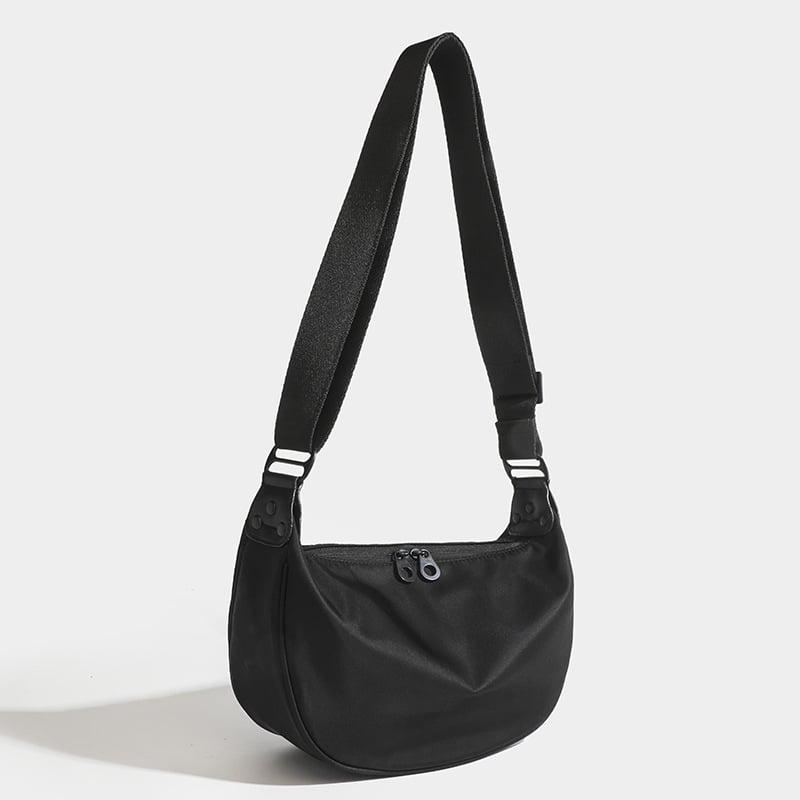 Unisex torba preko tijela od Oxford platna, polumjesnog oblika, džep za mobitel, zatvarač