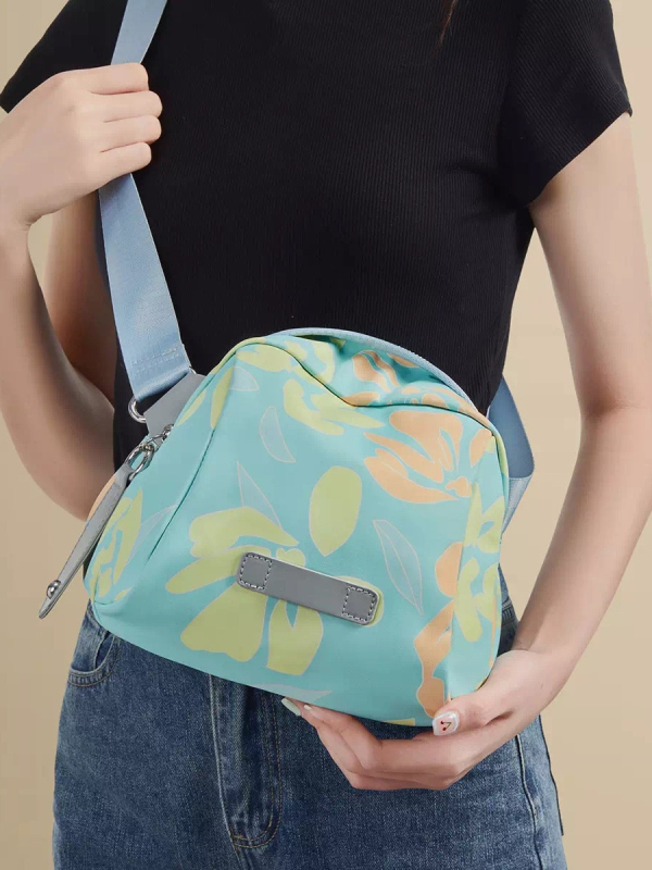 Ženska oxford shell crossbody torba sa zatvaračem, džepom za telefon, mekana izrada, s jednim remenom