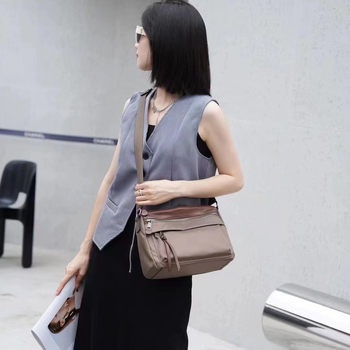 Cross-body torba od Oxford tkanine, zatvaranje na zip, marka Brother niu, unutarnji džep na zip i džep za identifikaciju, gradski jednostavan stil, šifra 3695