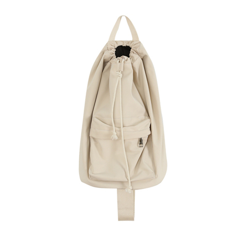 Crossbody bucket torba, japansko-korejski stil, Oxford tkanina, cilindrični oblik, zatvaranje šnonly, velika kapaciteta