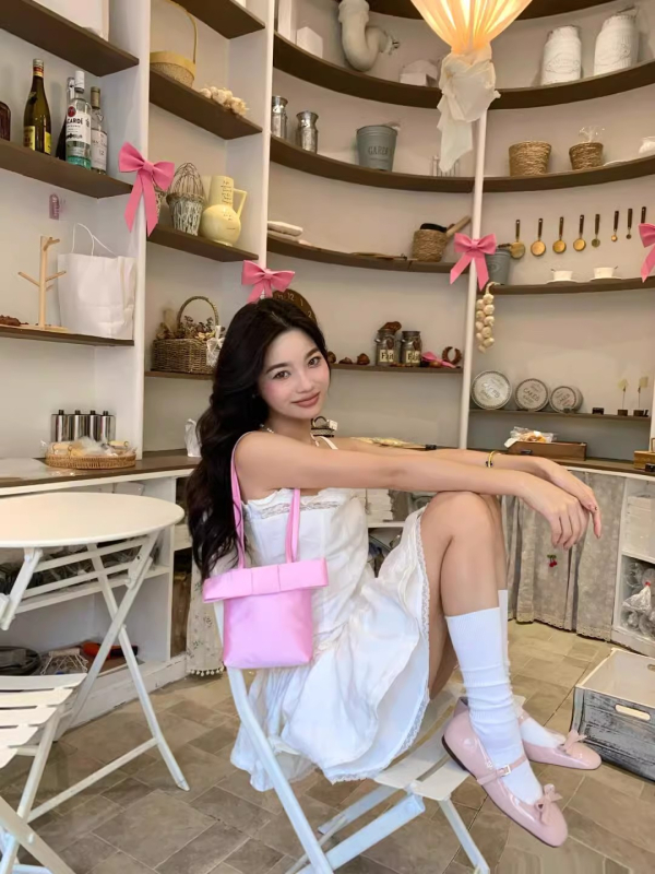 Bow Princess hónalji táska — Oxford anyagból, friss és édes stílus, tavasz 2025