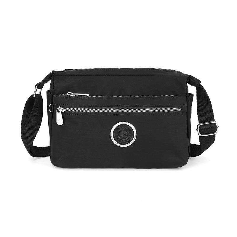 Mindesa 2025 Crossbody torba, najlonska Oxford tkanina, horizontalni kvadratni oblik, zatvaranje na zip, unutarnji džepovi za telefon i ID s laminiranim džepom, poliester podstava