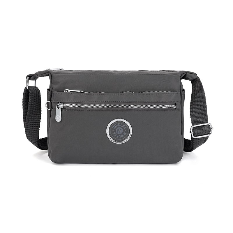 Mindesa 2025 Crossbody torba, najlonska Oxford tkanina, horizontalni kvadratni oblik, zatvaranje na zip, unutarnji džepovi za telefon i ID s laminiranim džepom, poliester podstava