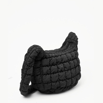 Ženska crossbody torba od Oxford platna, oblako-plisirani dizajn, velika kapaciteta, zatvaranje zipom, uspravni kvadratni oblik