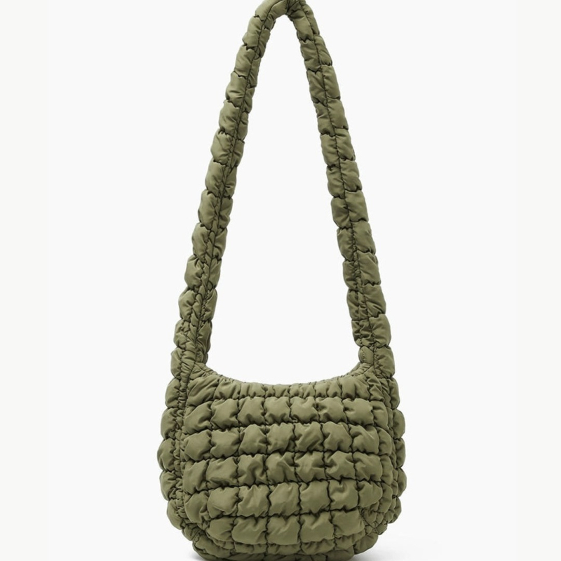 Ženska crossbody torba od Oxford platna, oblako-plisirani dizajn, velika kapaciteta, zatvaranje zipom, uspravni kvadratni oblik