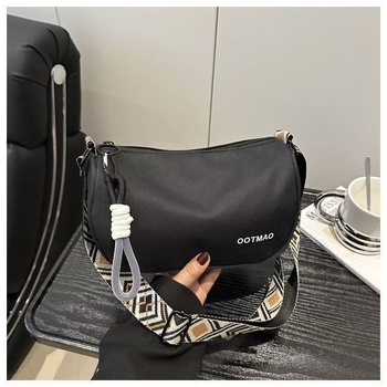 Crossbody torba s gradskom jednostavnošću, Oxford materijal, unutarnja podstava od najlona, zatvarač, oblik jastuka, jedna naramenica, za svakodnevnu upotrebu