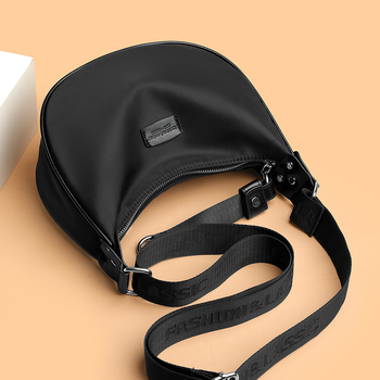 Torba za pazuh od Oxford tkanine, gradski minimalistički stil, dumpling oblik, zatvarač, unutarnja pretinac za telefon
