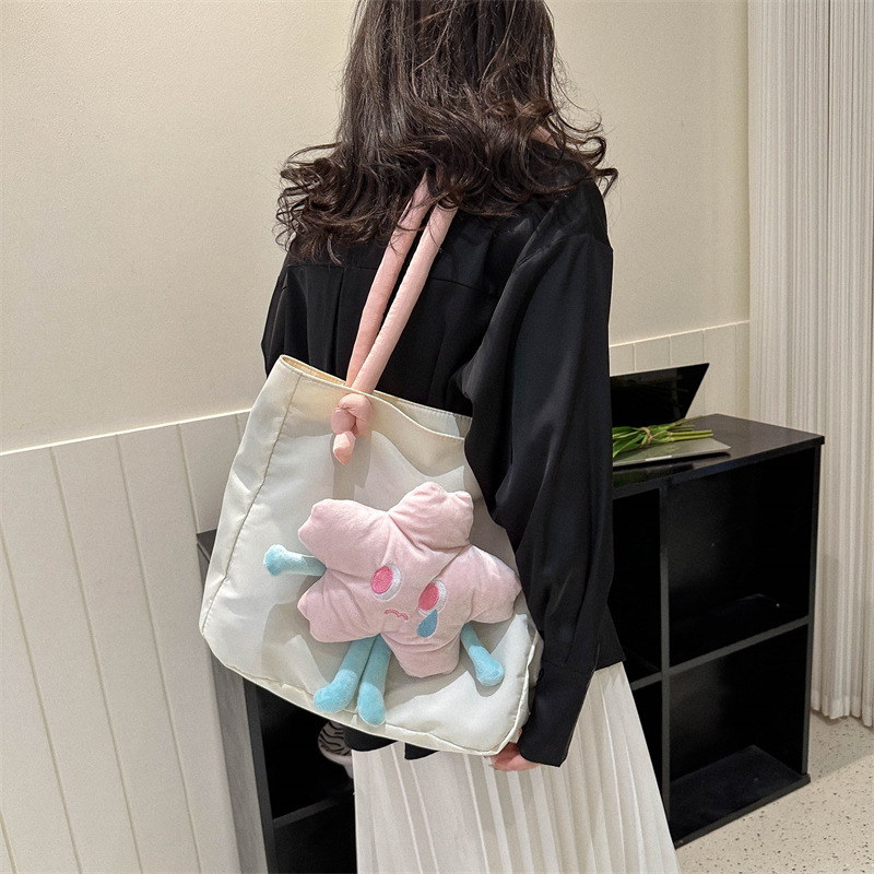Tote torba od Oxford platna, ulični stil, oblik kante, zatvarač na zip
