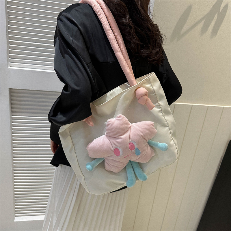 Tote torba od Oxford platna, ulični stil, oblik kante, zatvarač na zip