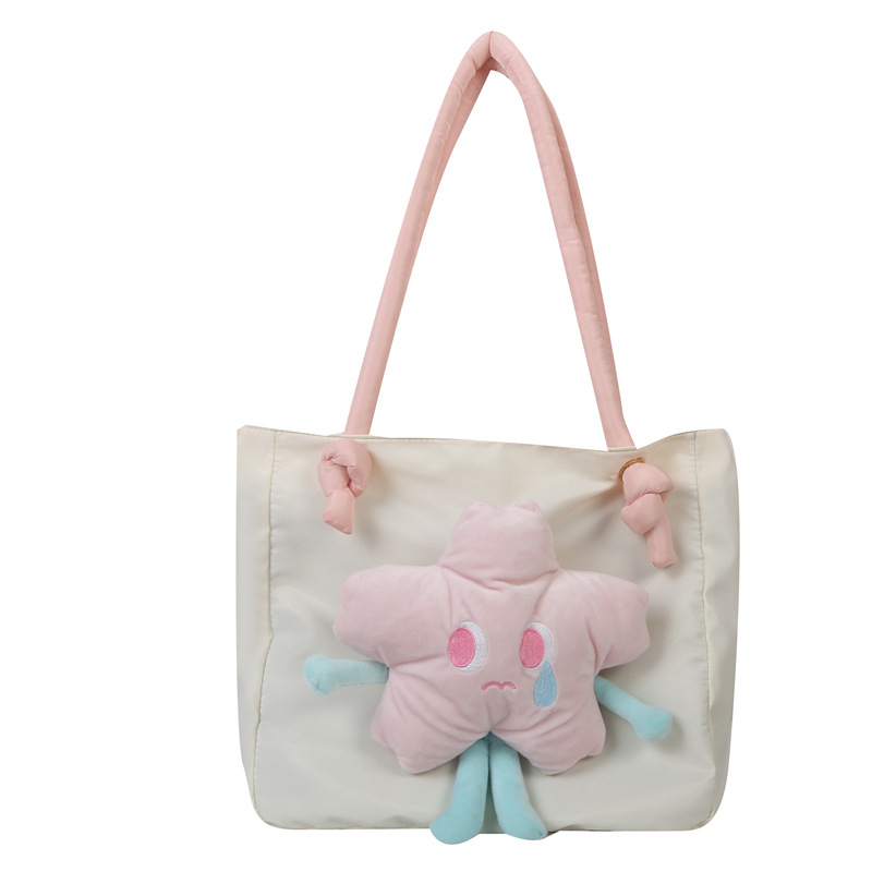 Tote torba od Oxford platna, ulični stil, oblik kante, zatvarač na zip