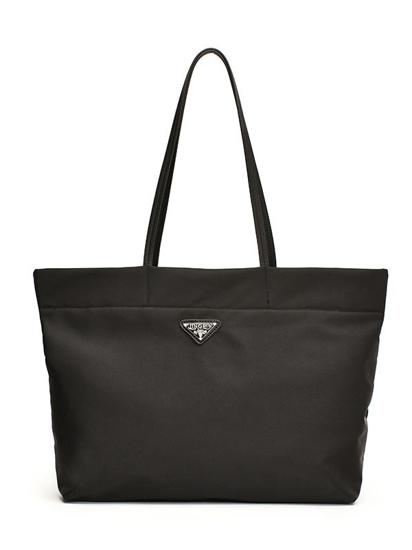 Tote táska – városi egyszerű stílus, Oxford vászon, függőleges négyzet alakú forma, cipzáros nyitás, poliészter bélés