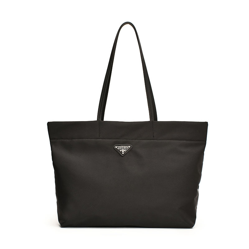 Tote táska – városi egyszerű stílus, Oxford vászon, függőleges négyzet alakú forma, cipzáros nyitás, poliészter bélés