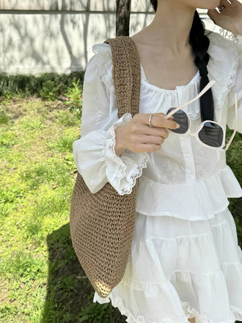 Papirusz válltáska, városi egyszerű stílus, laptopzseb, cipzár, tavasz 2025