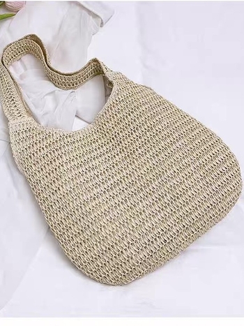 Papirusz válltáska, városi egyszerű stílus, laptopzseb, cipzár, tavasz 2025