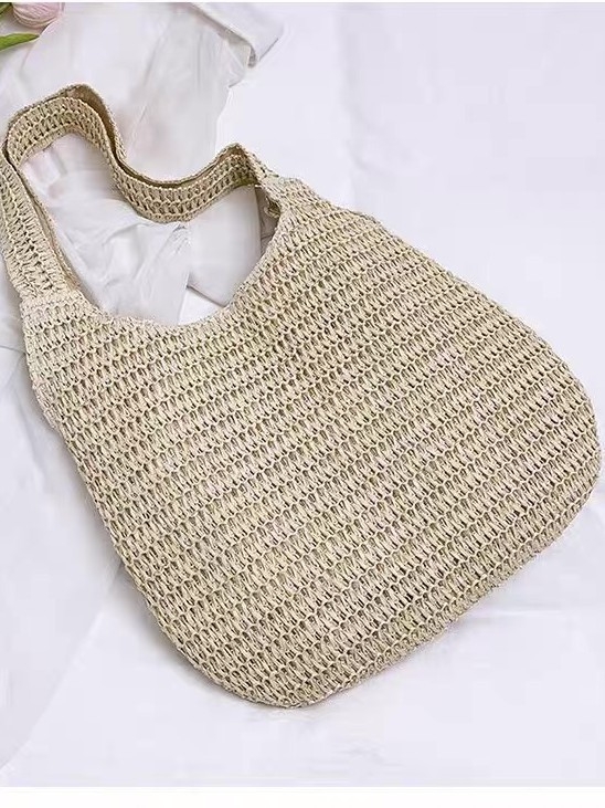 Papirusz válltáska, városi egyszerű stílus, laptopzseb, cipzár, tavasz 2025