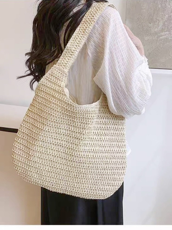 Papirusz válltáska, városi egyszerű stílus, laptopzseb, cipzár, tavasz 2025