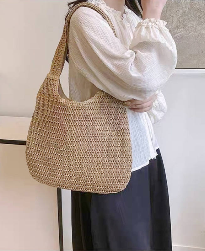 Papirusz válltáska, városi egyszerű stílus, laptopzseb, cipzár, tavasz 2025