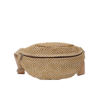 Menglu crossbody torba, pleteni materijal, zatvaranje zipom, unutarnja patch džep i ID džep