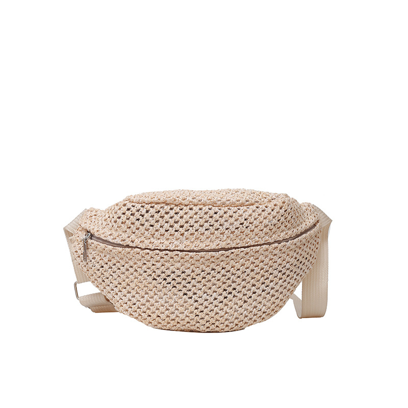Menglu crossbody torba, pleteni materijal, zatvaranje zipom, unutarnja patch džep i ID džep