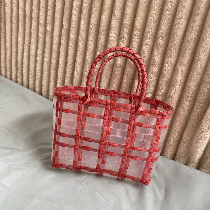 Vjenčana prozirna PVC torba u obliku žele, pletena torba za zaruke i banket — novi model 2025