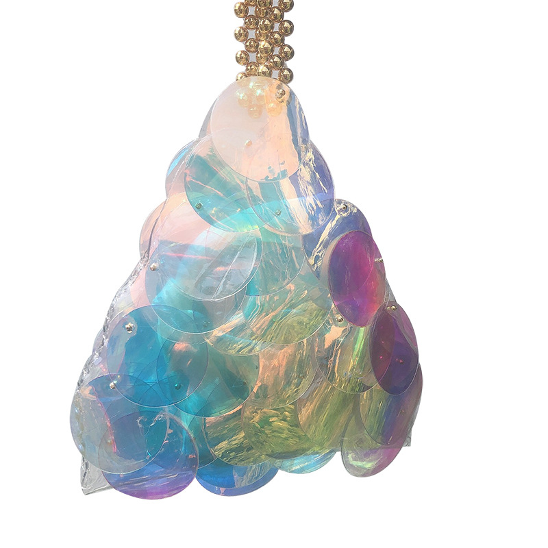 Geantă shell din paie, lucrată manual, în stil coreean, cu deschidere deschisă, bretea simplă, buzunar pentru telefon, Scirocco