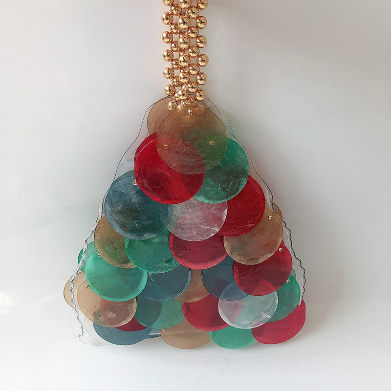 Geantă shell din paie, lucrată manual, în stil coreean, cu deschidere deschisă, bretea simplă, buzunar pentru telefon, Scirocco