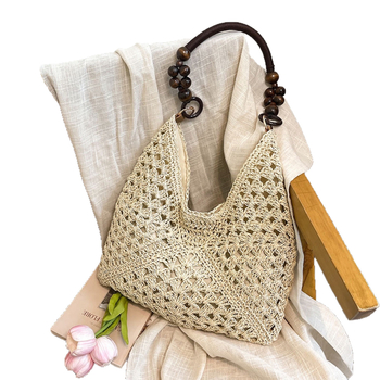 Slámová ramenná taška v štýle obálky, mestský trend, magnetické zapínanie, polyesterová podšívka, vrecko na telefón