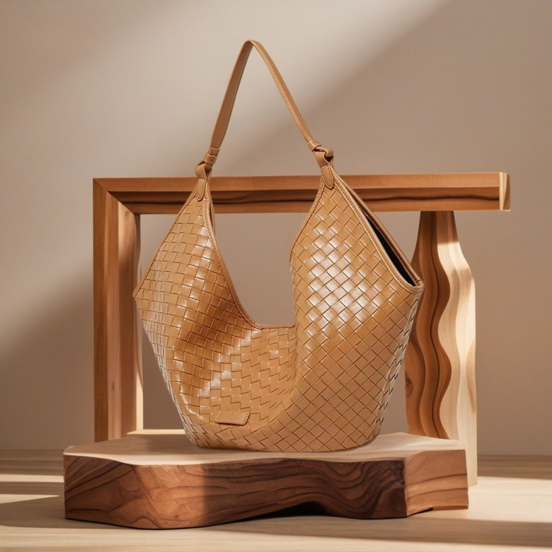 Geantă de umăr din PU, stil urban minimalist, formă dumpling, închidere magnetică, buzunar pentru telefon