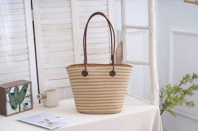 Torba tote od slame za ljeto – velikog kapaciteta, plažna torba, svestrana ženska torba preko ramena