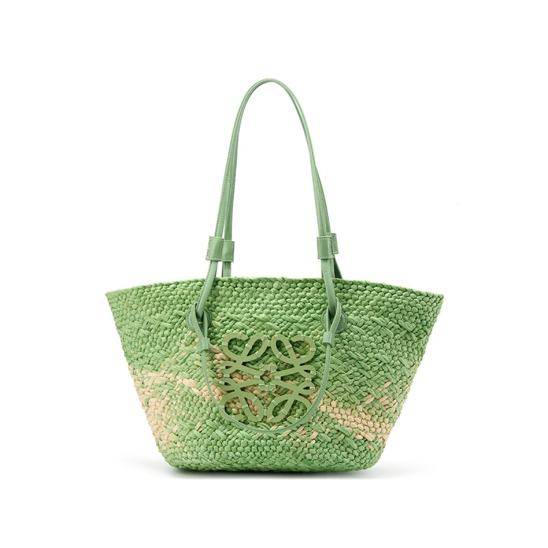 Ženska raffia Tote torba, školjkastog oblika, zatvaranje šnuralom, poliester podstava, unutarnja džep sa zatvaračem