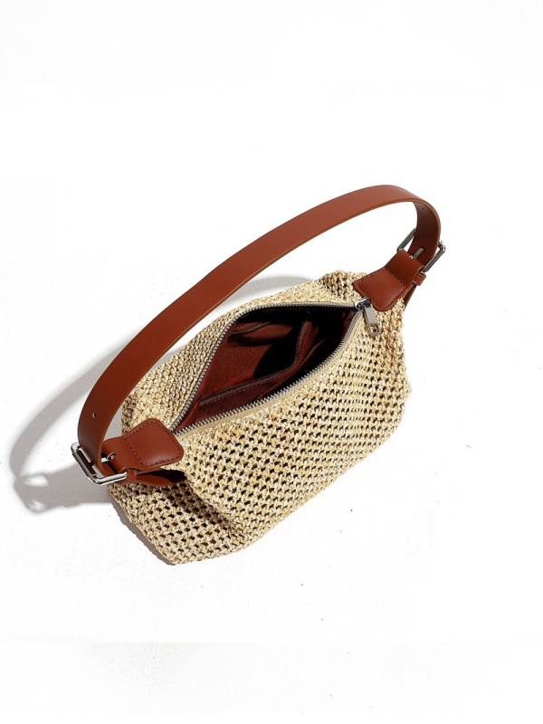 MODAI PU crossbody torba, dumpling oblik, zatvaranje na zip, podstava od najlona, unutarnji džepovi: džep sa zipom i džep za kameru