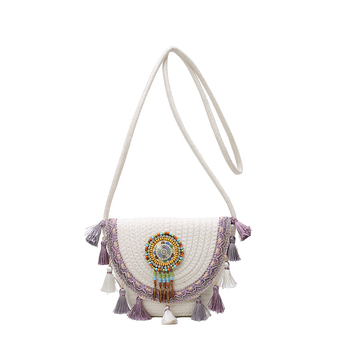 2025 Ručno pletena slamnata torba u etničkom stilu — clutch, torba za rame i crossbody, za plažu i casual retro stil