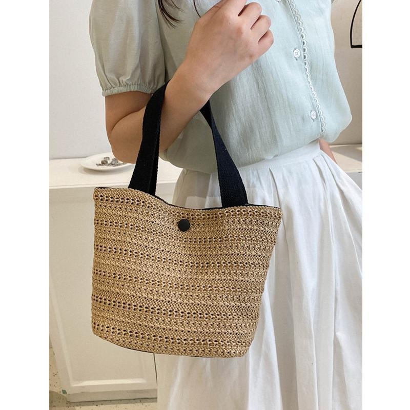 Corduroy bucket torba sa zatvaračem, podstavljena Grass, stil Mix and Match, za rekreacijska putovanja
