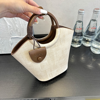 Nanfeng Palm Island heart-shaped tote torba, mala, PU pletena torba sa zatvaračem i jednom naramenicom