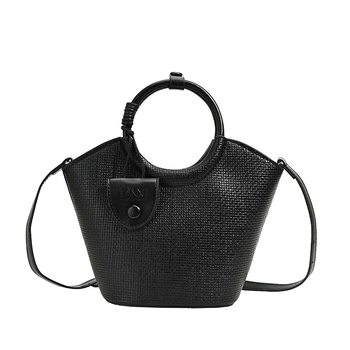 Nanfeng Palm Island heart-shaped tote torba, mala, PU pletena torba sa zatvaračem i jednom naramenicom