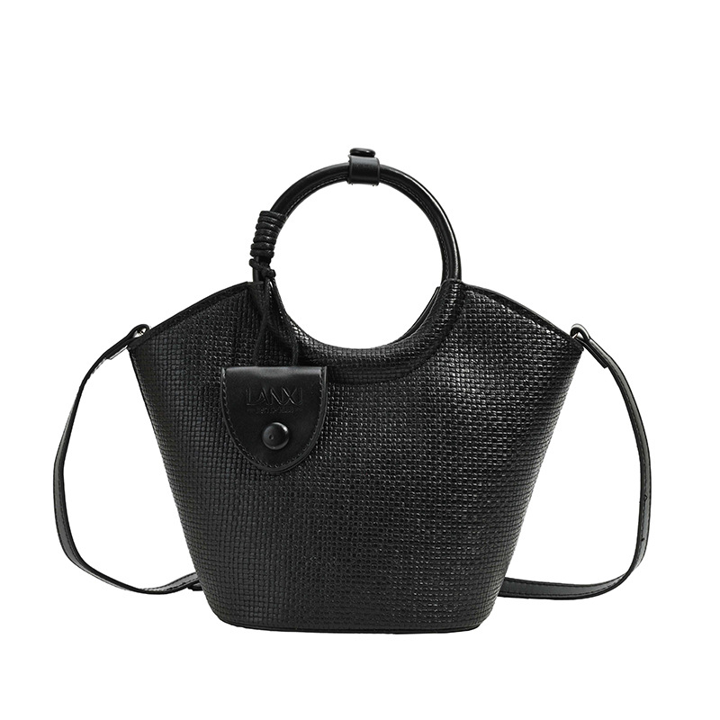 Nanfeng Palm Island heart-shaped tote torba, mala, PU pletena torba sa zatvaračem i jednom naramenicom