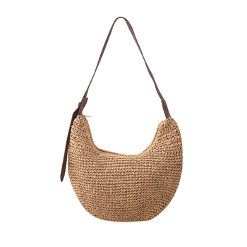 MHY slamnata torba u obliku dumpling, crossbody s zatvaračem, gradski minimalistički stil, podstava poliester-bavlna