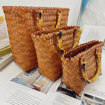 Ručna torba od PP materijala, otvoreni gornji dio, bez podstavke, za svakodnevnu upotrebu, proljeće 2025