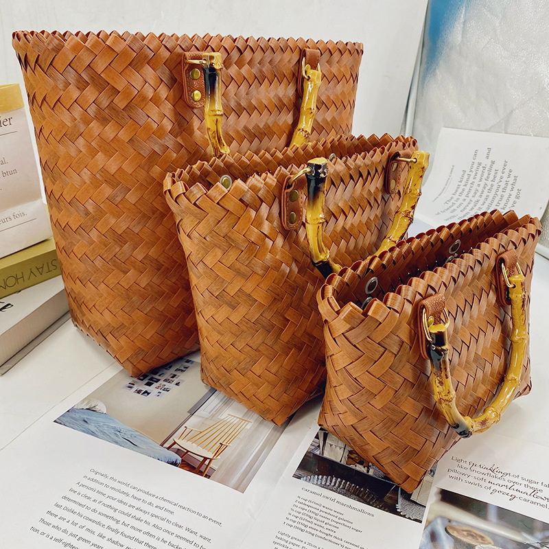 Ručna torba od PP materijala, otvoreni gornji dio, bez podstavke, za svakodnevnu upotrebu, proljeće 2025