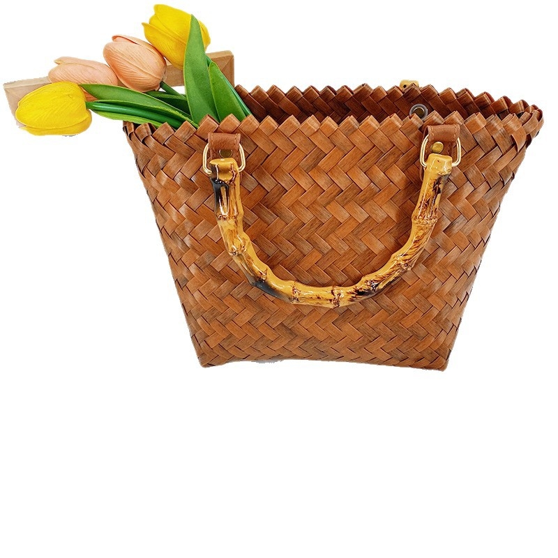 Ručna torba od PP materijala, otvoreni gornji dio, bez podstavke, za svakodnevnu upotrebu, proljeće 2025