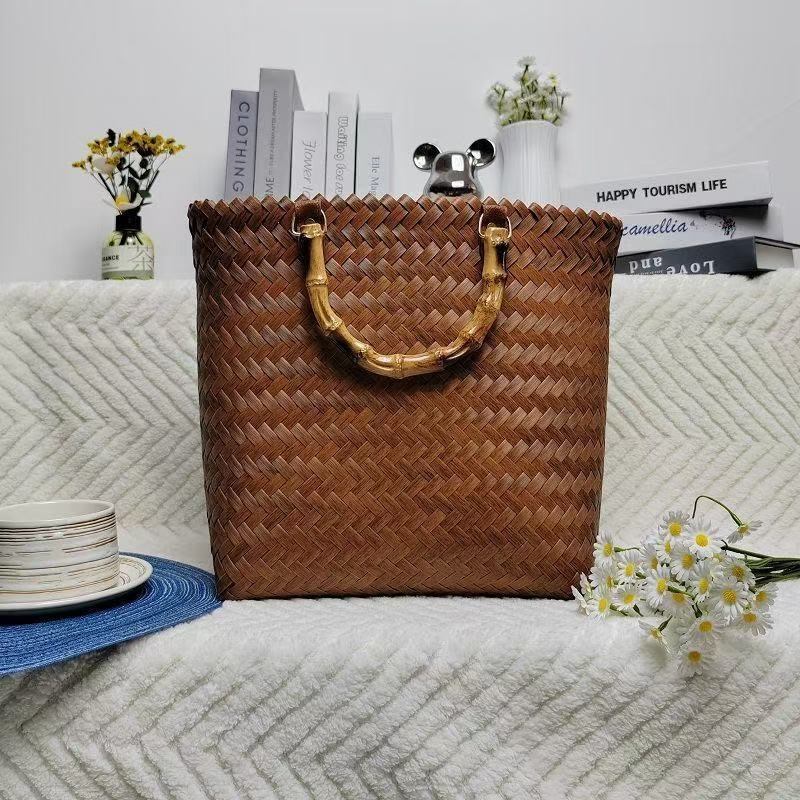 Ručna torba od PP materijala, otvoreni gornji dio, bez podstavke, za svakodnevnu upotrebu, proljeće 2025