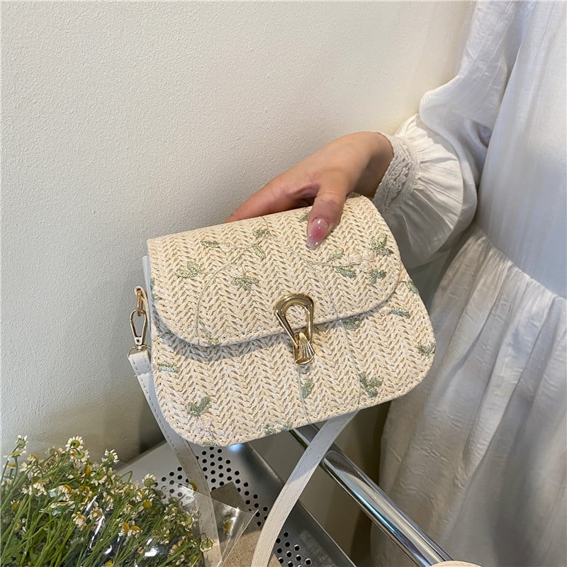 Crossbody torba, gradski minimalistički stil, horizontalno kvadratni oblik, zaključavanje na bravu, poliester, ljeto 2025