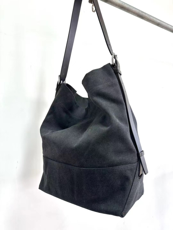 Yi Lin női tote táska valódi bőrből, vászon bélés, egyetlen vállpánt