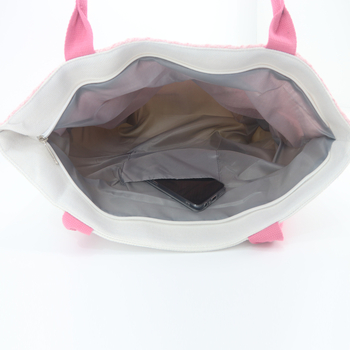 Platnena tote torba s izvezenim uzorkom, zatvarač, stil gradske jednostavnosti (Stil: gradska jednostavnost; Materijal: platno; Tip: tote torba; Izvezen uzorak; Zatvaranje: zatvarač)