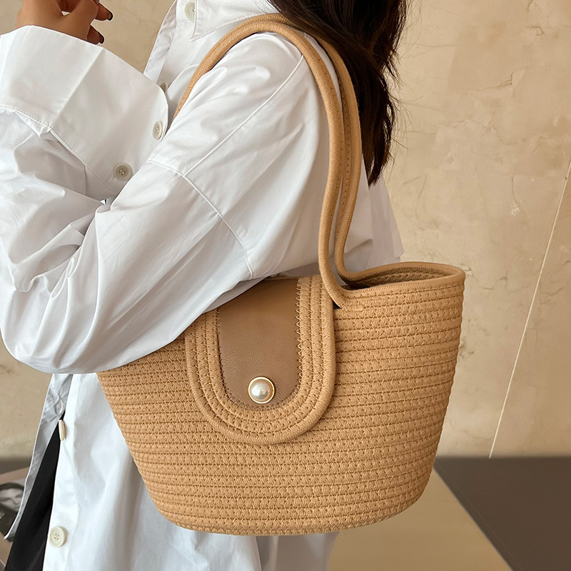 Ženska torba Pearl Cotton velike kapacitete, na rame ili crossbody