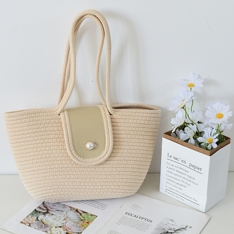 Ženska torba Pearl Cotton velike kapacitete, na rame ili crossbody