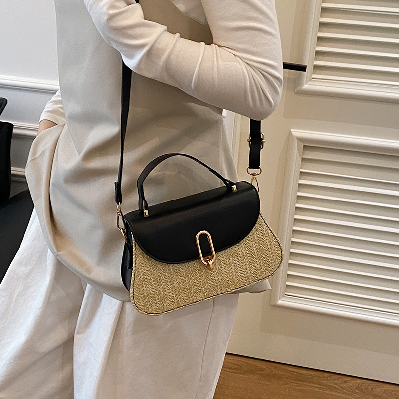 Ženska torbica, urban stil, PU materijal, vodoravni kvadratni oblik, zaključavanje, unutarnji džep s zatvaračem