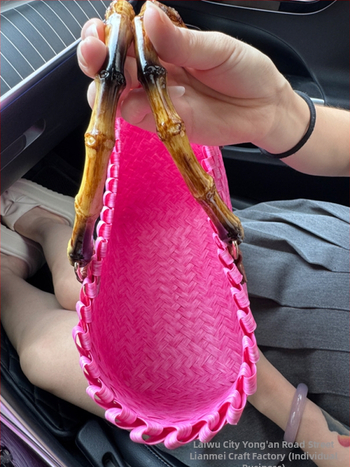 Tkaná taška, kruhový tvar, PP materiál, otvorené, bez podšívky