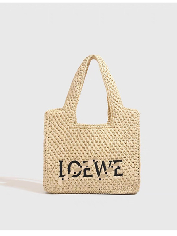 Street-fashion Tote táska papírból, szalma szövésű dizájn, nyitott felső, függőleges négyzet alakú forma, bélés poliészter-pamut, belső zseb a telefon számára